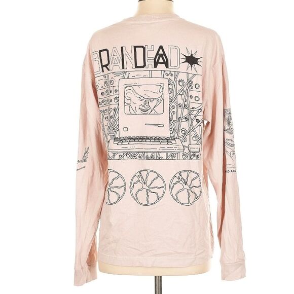 Brain Dead 100% Cotton Motherboard Graphic Long Sleeve Brain Tech Tee Shirt Sm - Picture 4 of 8